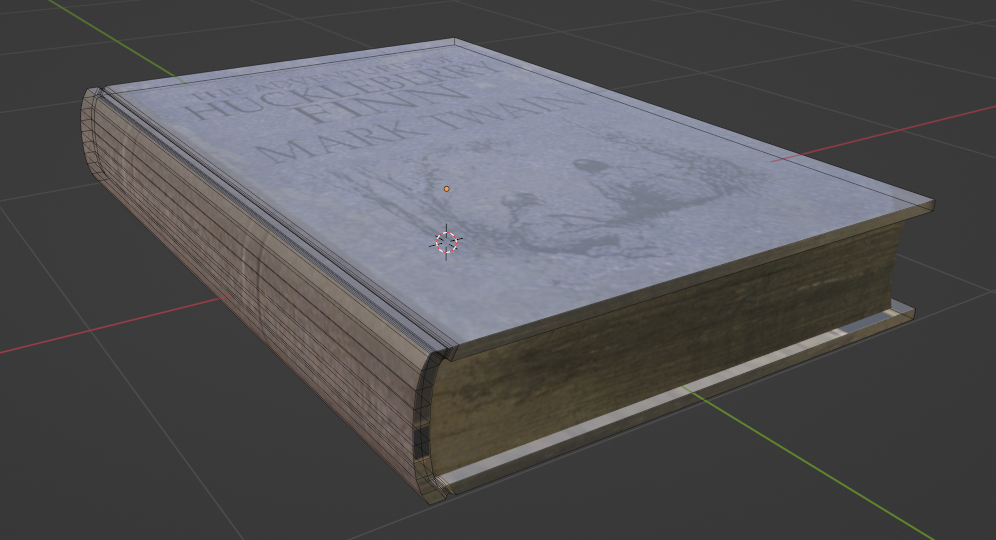 A book in Blender with sample texture.